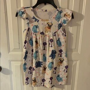 Cute Dog Print Sleeveless Dress